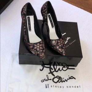 Alice and Olivia Dina Jacquard Pumps in Size 37